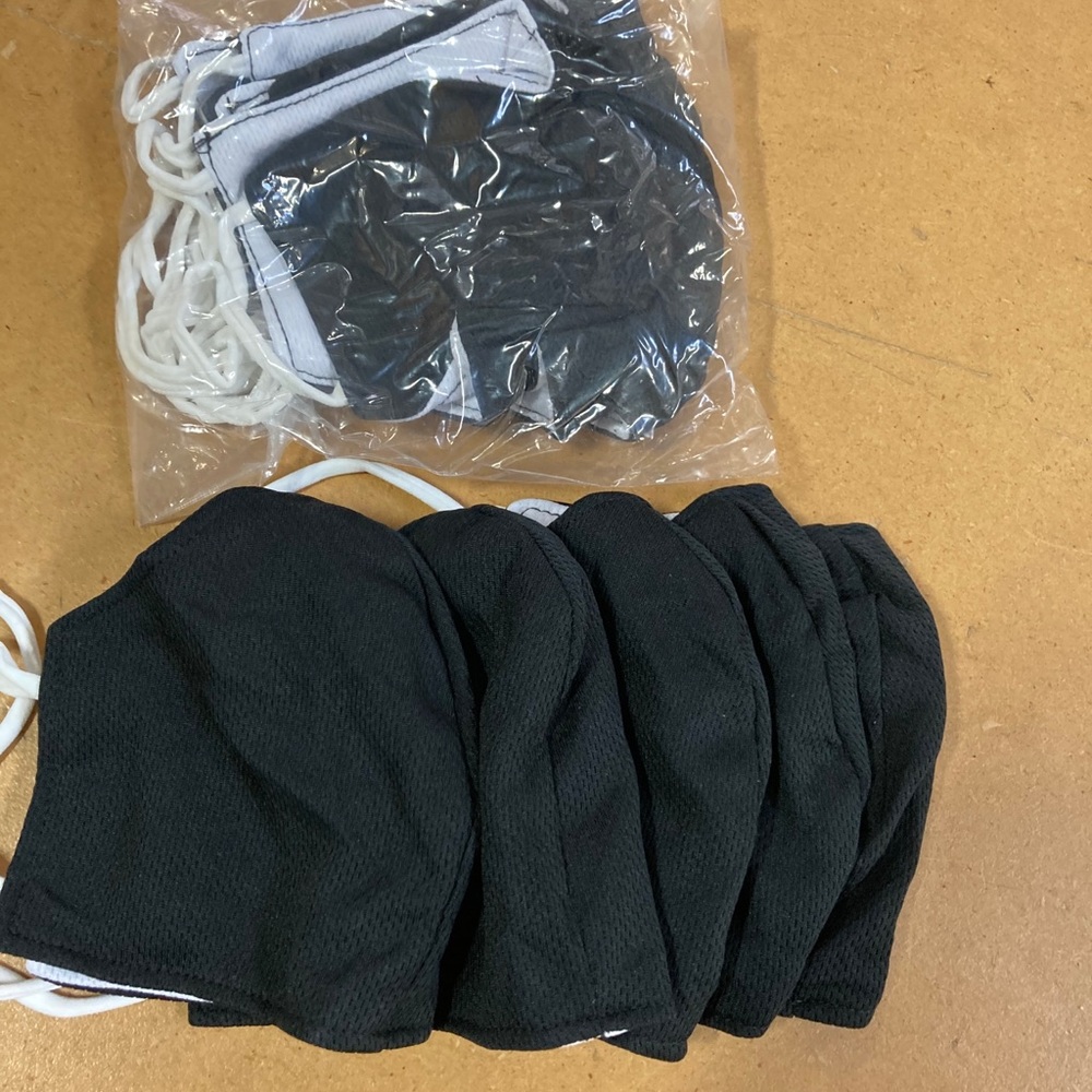 10 pcs black handmade face masks